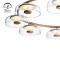 8 Lights livingroom decorative iron round clear glass large chandelier 